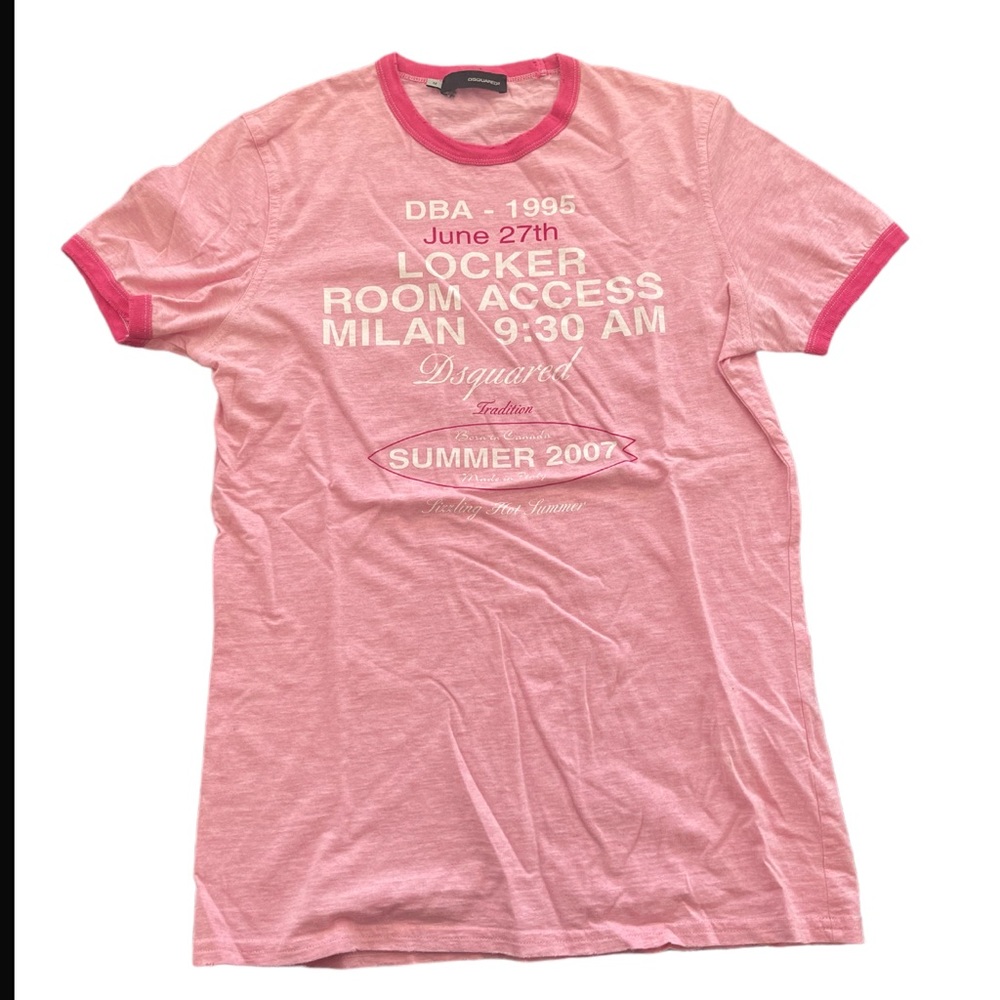 DSQUARED2 Pink Men’s Tee Shirt - RARE FIND*LAST CHANCE